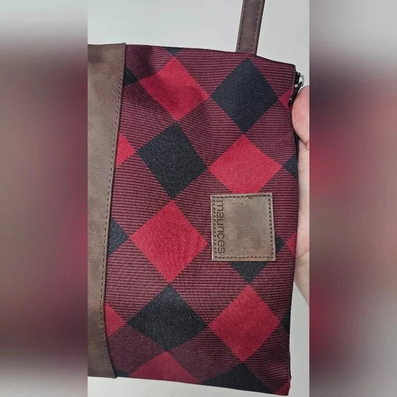 Maurices Red & Black Buffalo Plaid Toiletry Cosmetic Case-NWOT - Picture 7 of 13